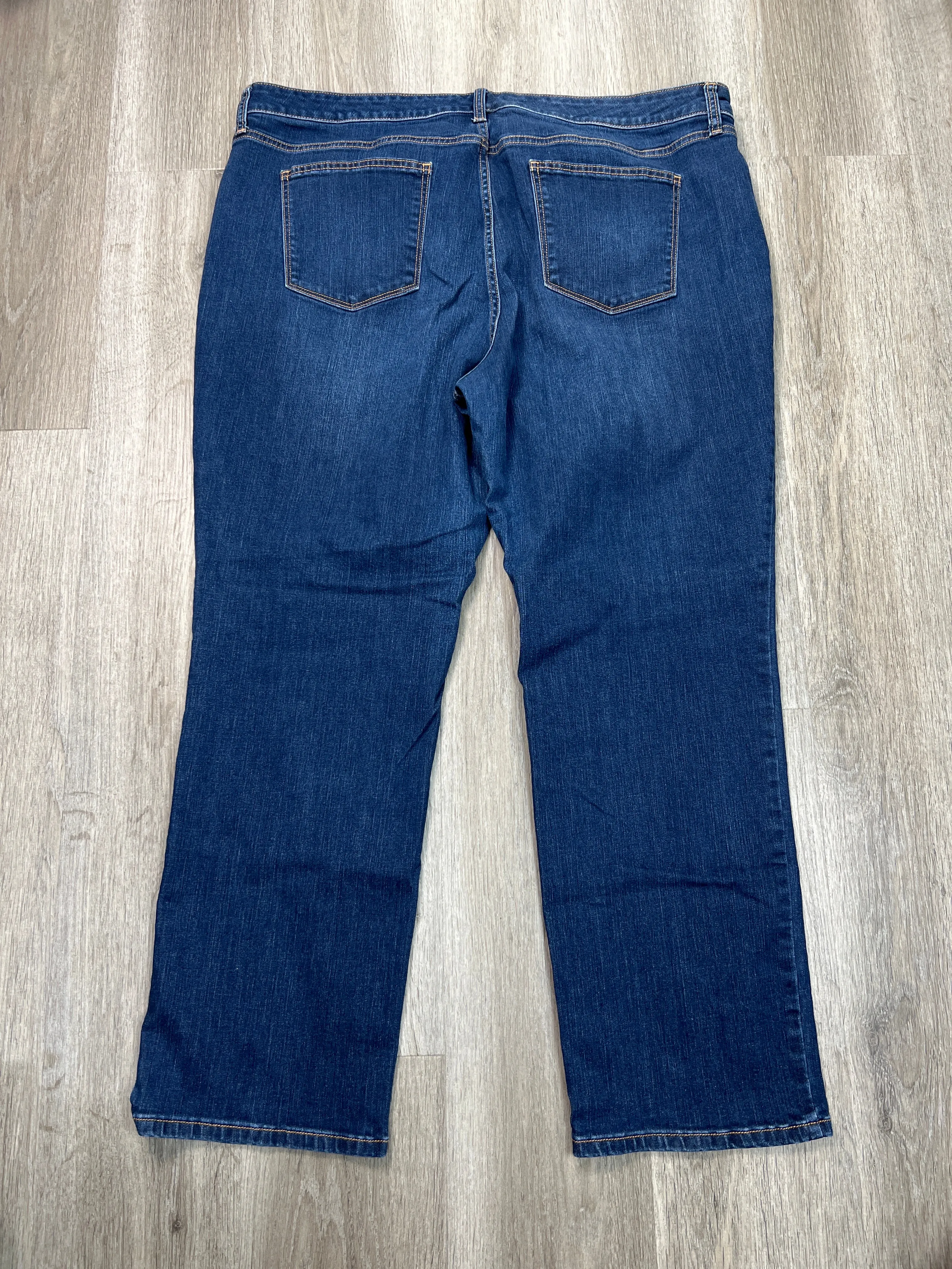 Jeans Straight By St Johns Bay In Blue Denim, Size: 22