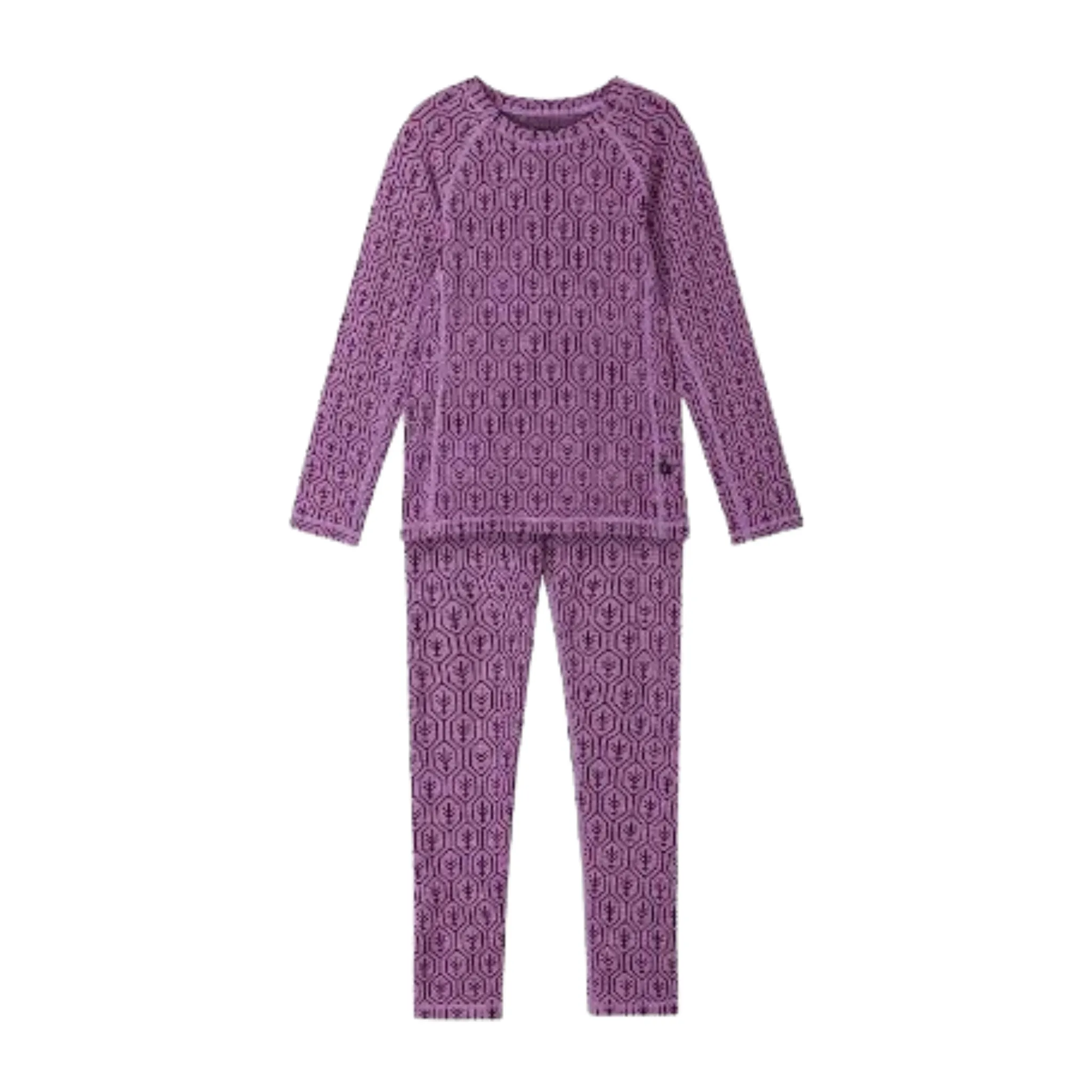 Kids Merino Thermal Base Layer Set Taival Cold Pink