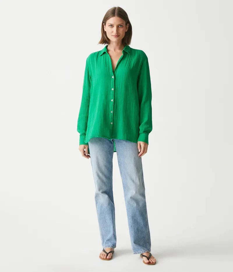 Leo Button Down Top - Field