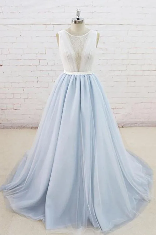 Light Blue Prom Dress, Prom Dresses, Evening Dress, Dance Dress, Graduation School Party Gown, PC0387