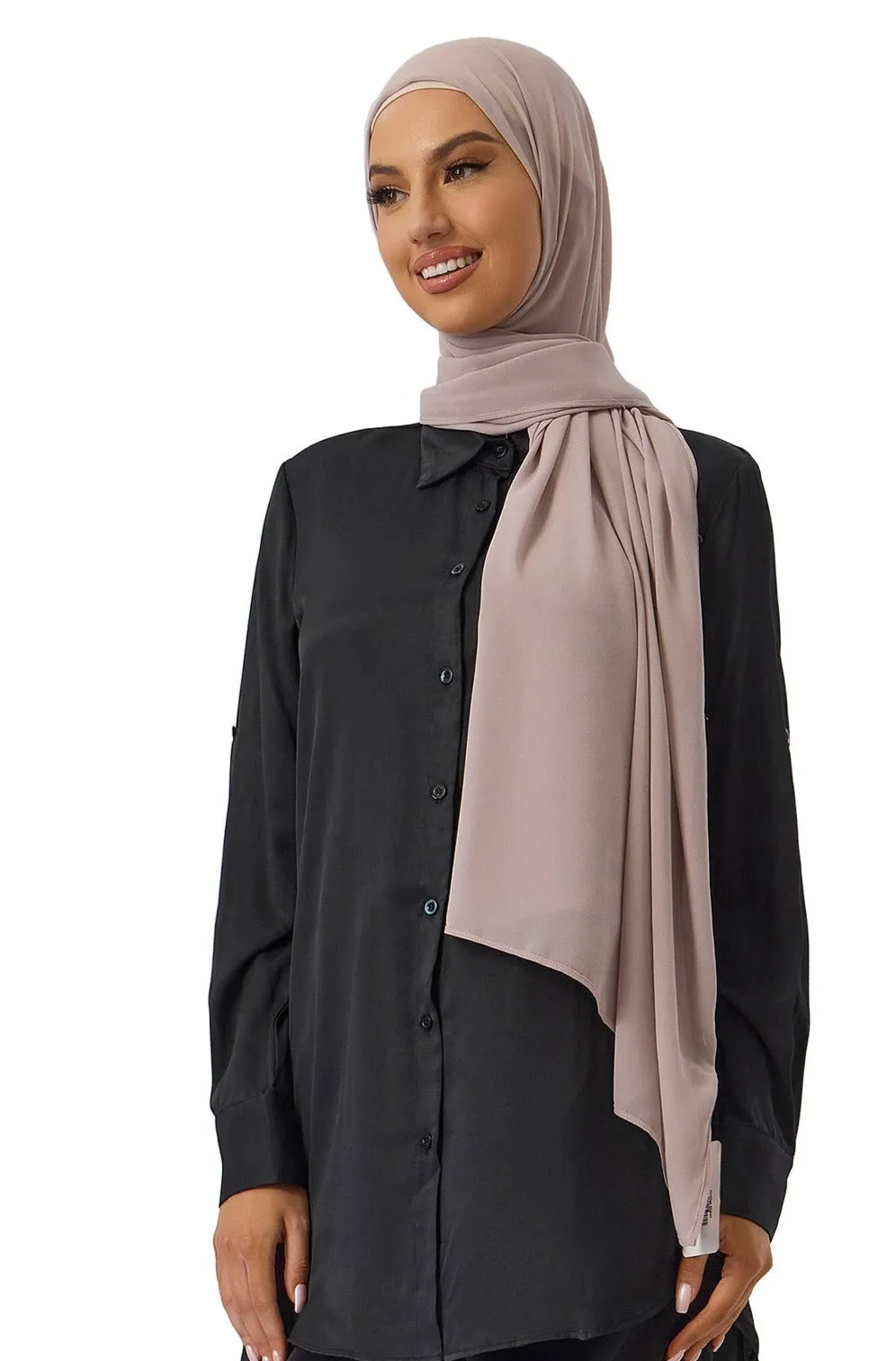 Light Khaki Chiffon Hijab