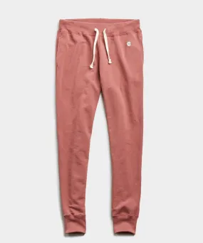 Lightweight Slim Jogger Sweatpant in Rosewine