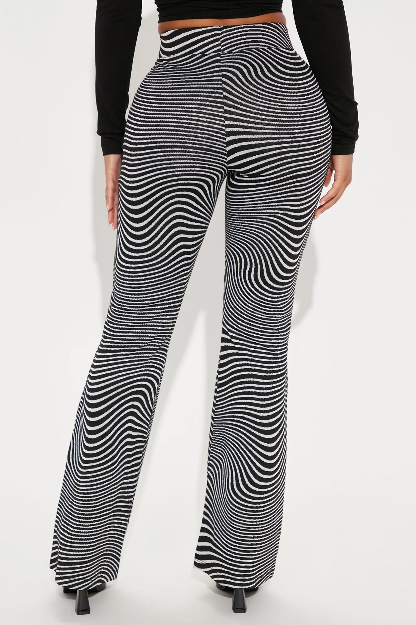 Lila Flare Pant - White/Black