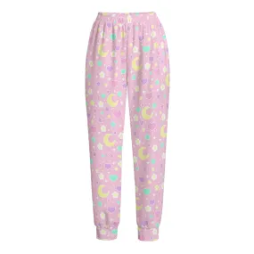 Magical Spring Women's High Waisted Polly Waffle Sweatpants (Pink)