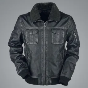 Men's Bike Racer Leather Jacket