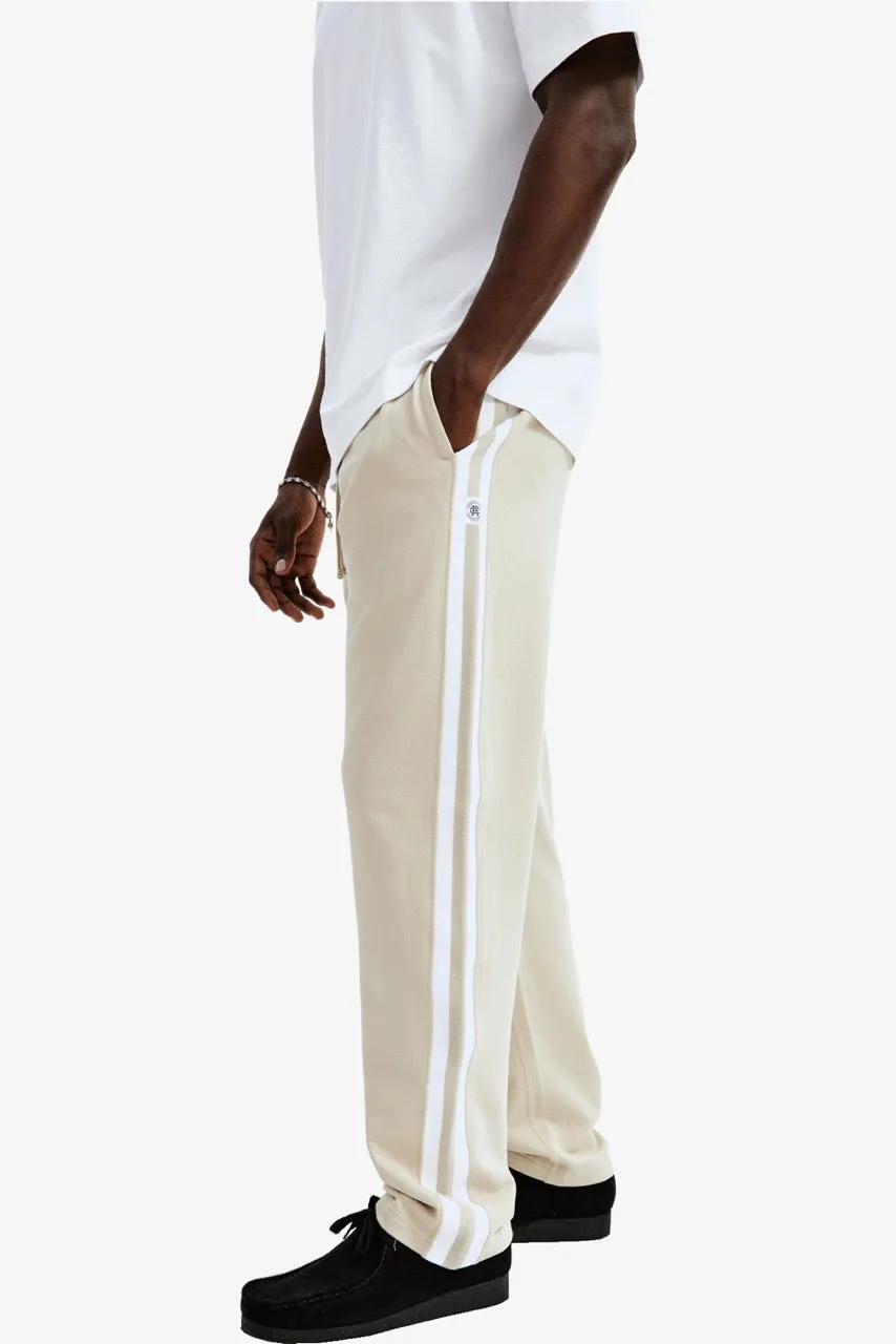 Men's Knit Striped Rib Panel Pant