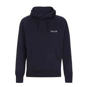 Mini Script Embroidered Navy Hoody