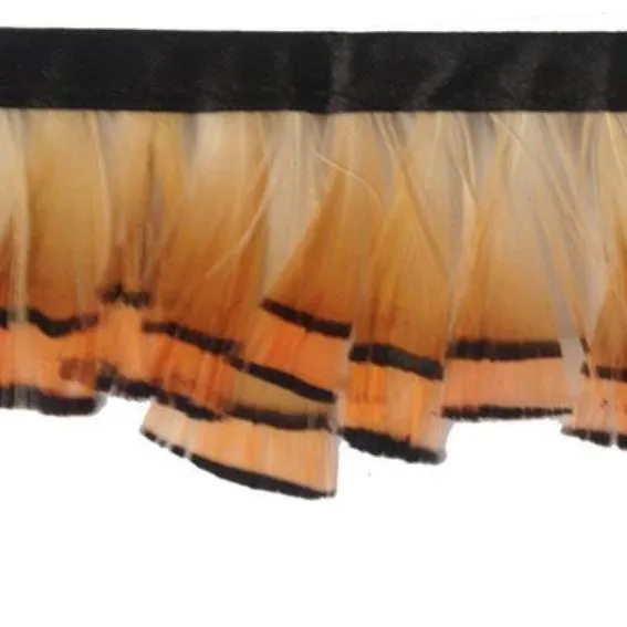 Natural Golden Cape Pheasant Feather Trimming per metre