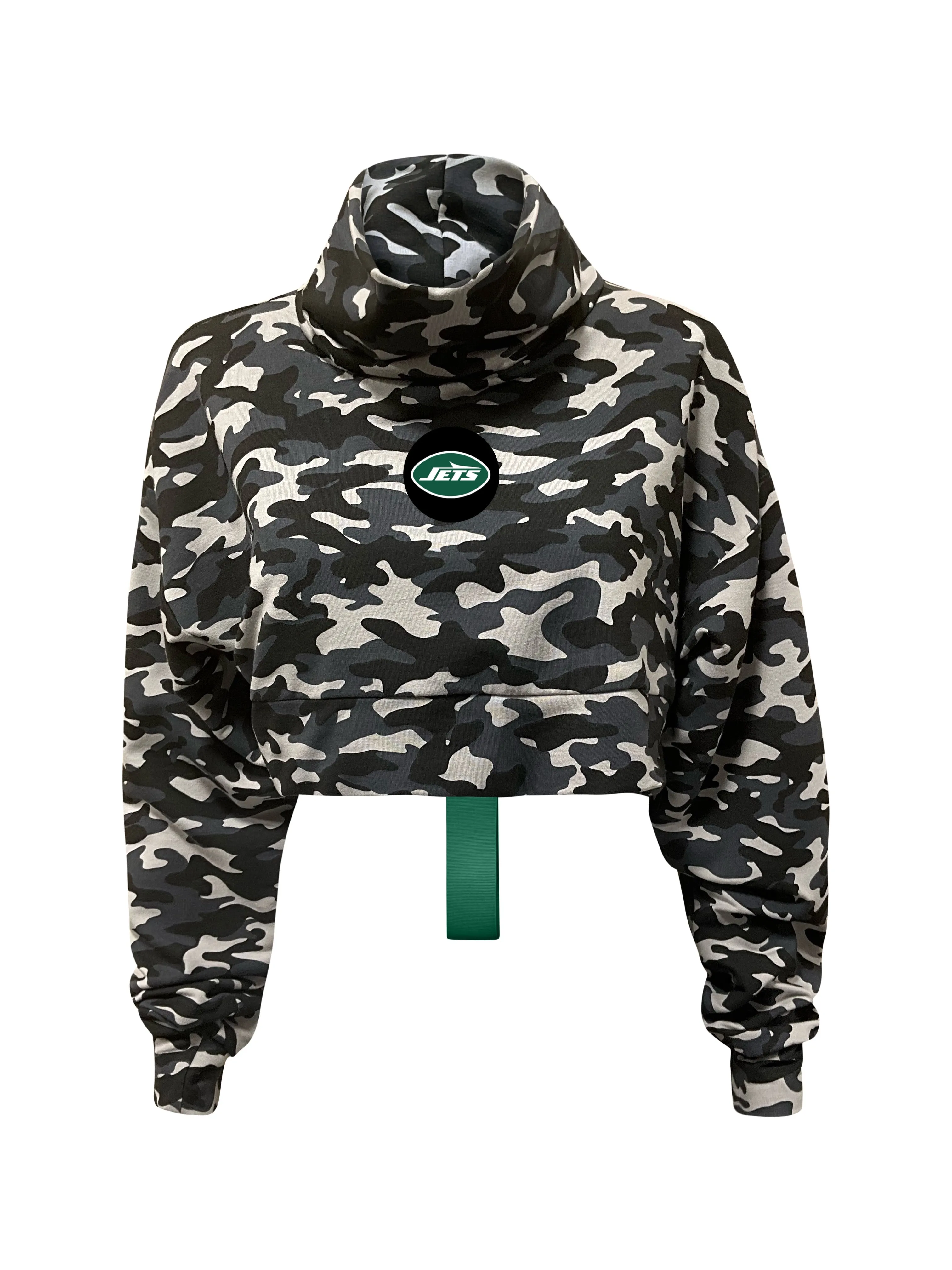 New York Jets Crop Camo Sweatshirt