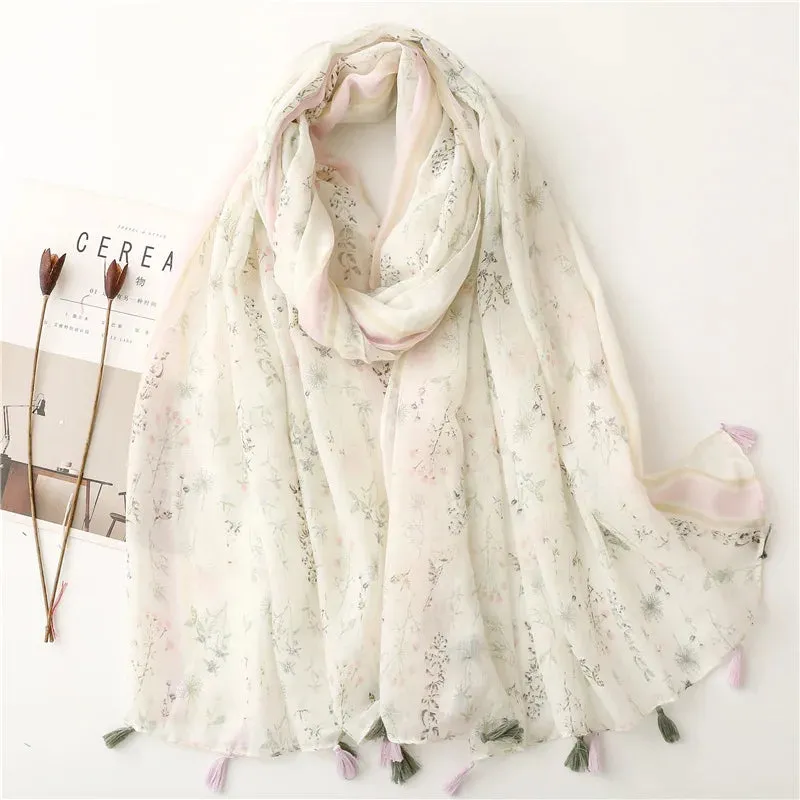 Paisley Abstract Floral Shawl Scarf