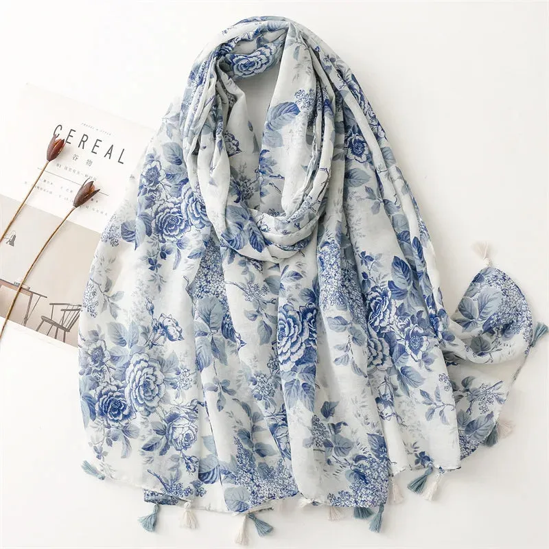 Paisley Abstract Floral Shawl Scarf