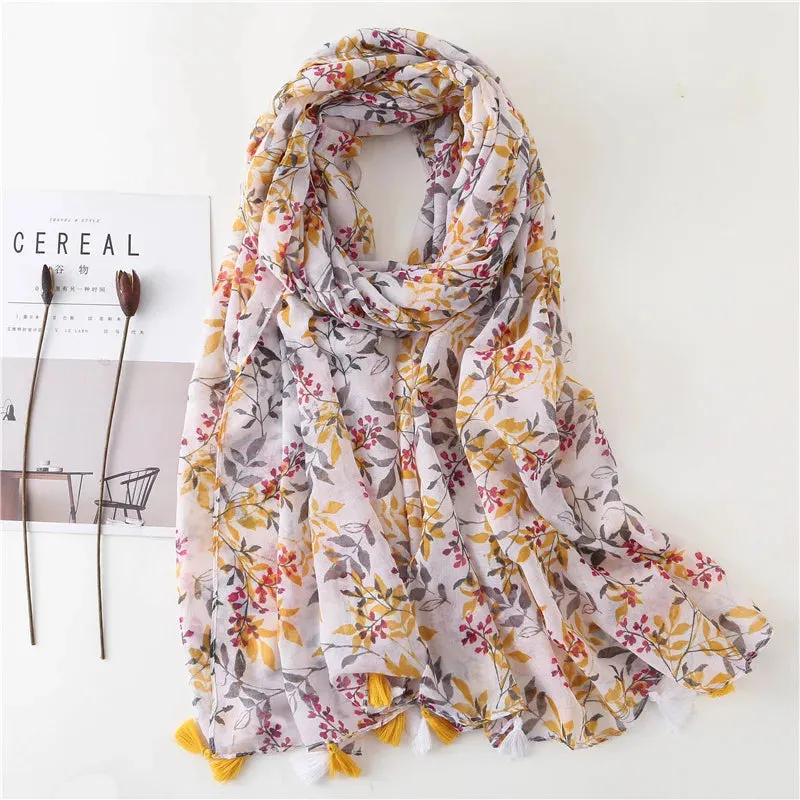 Paisley Abstract Floral Shawl Scarf