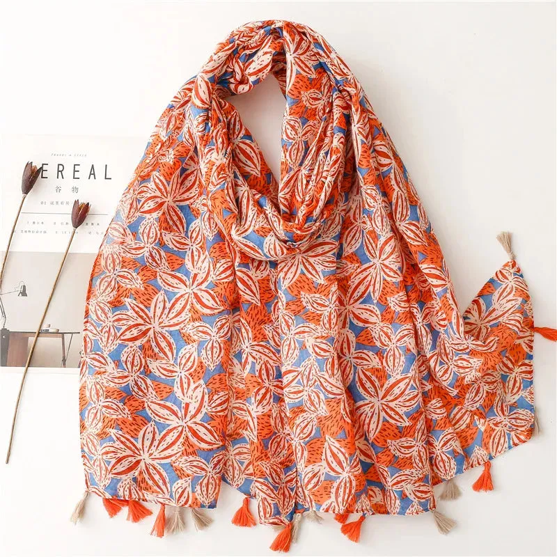 Paisley Abstract Floral Shawl Scarf