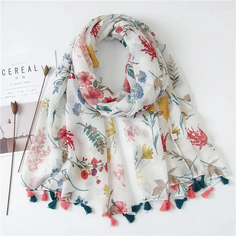 Paisley Abstract Floral Shawl Scarf