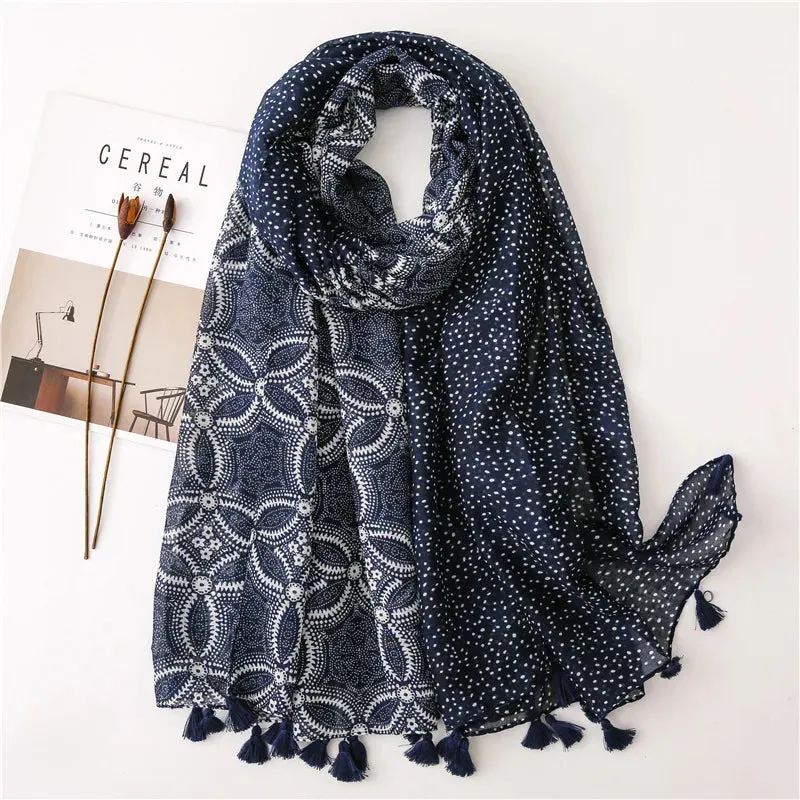 Paisley Abstract Floral Shawl Scarf