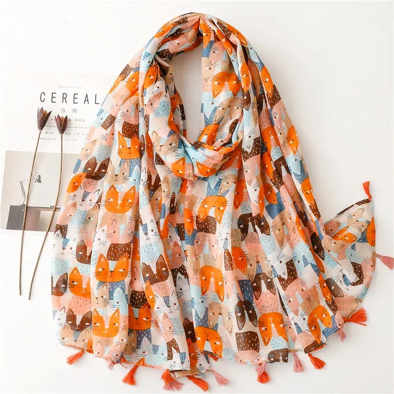 Paisley Abstract Floral Shawl Scarf