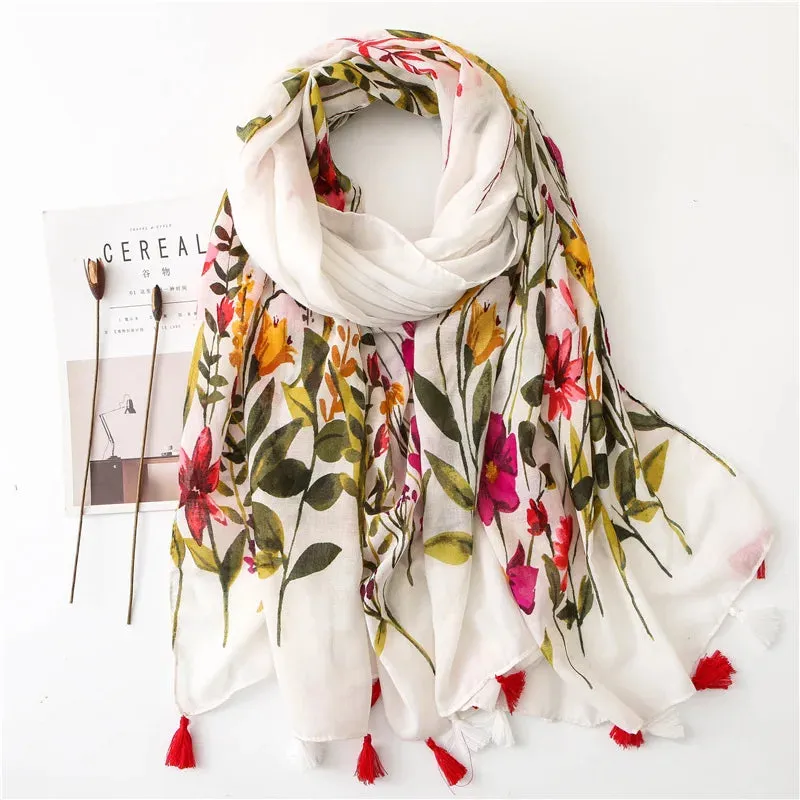 Paisley Abstract Floral Shawl Scarf