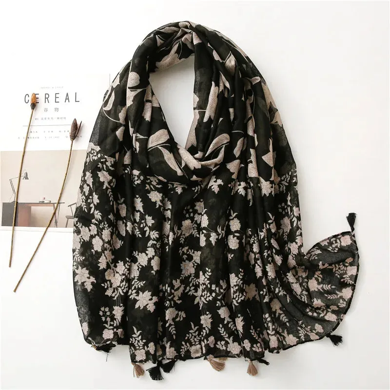 Paisley Abstract Floral Shawl Scarf