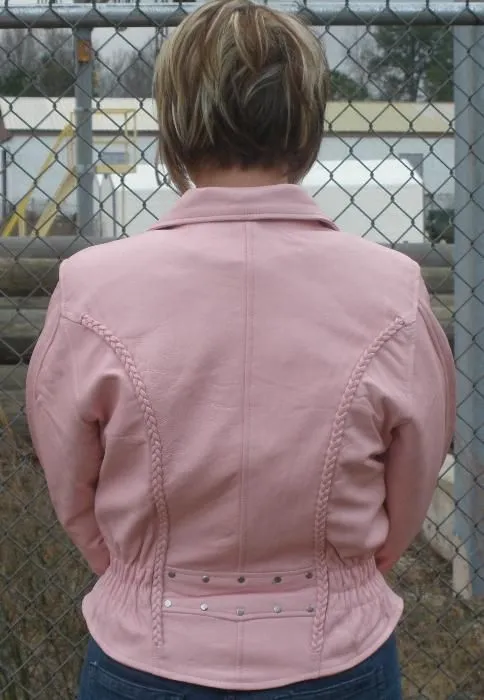 Pink Leather Jacket