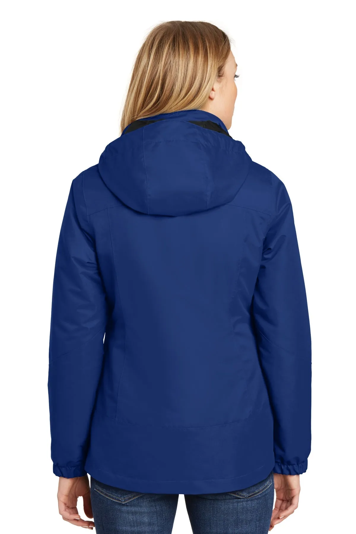 Port Authority Ladies Vortex Customized Waterproof 3-in-1 Jackets, Night Sky Blue/ Black