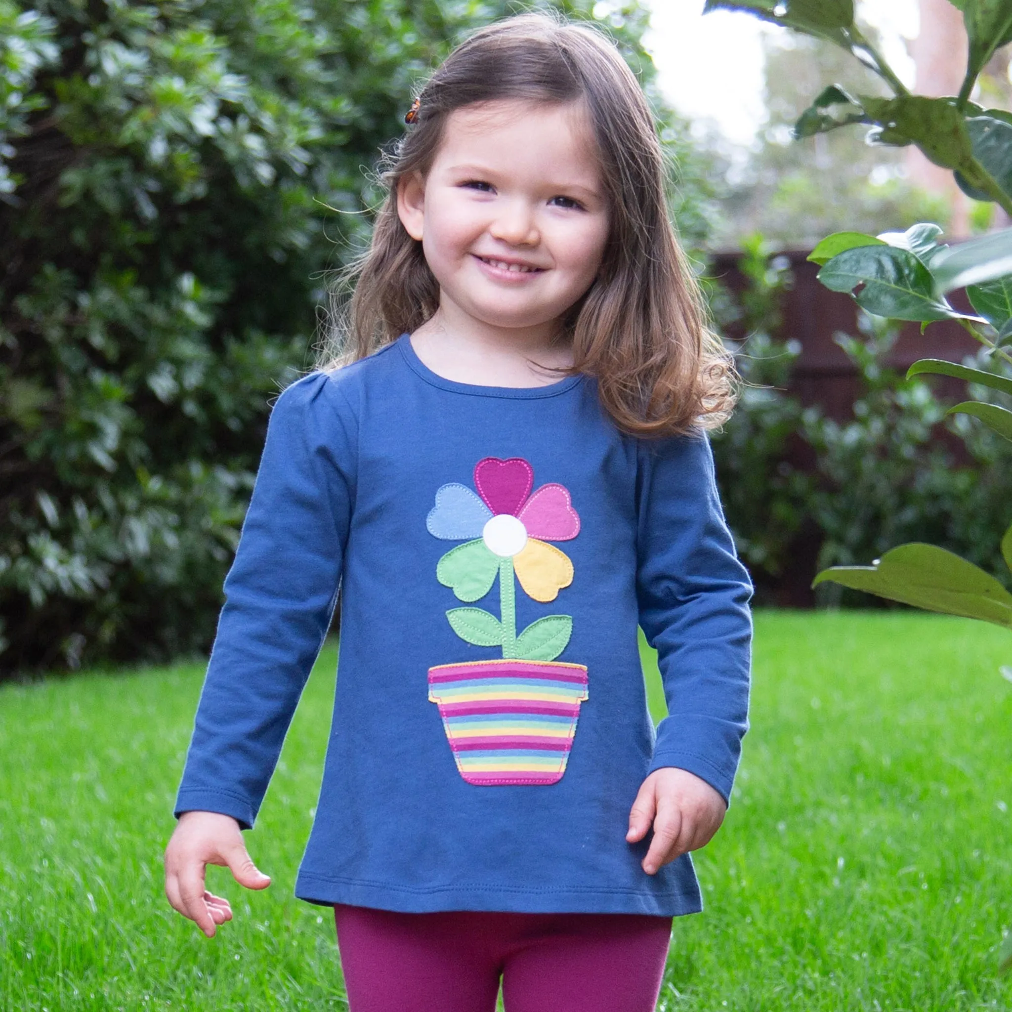 Rainbow flower tunic