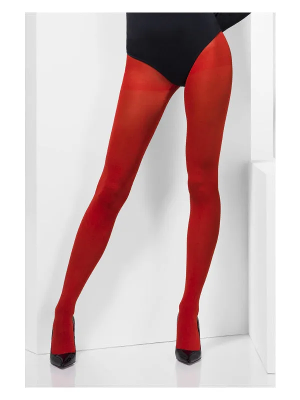 Red Opaque Tights