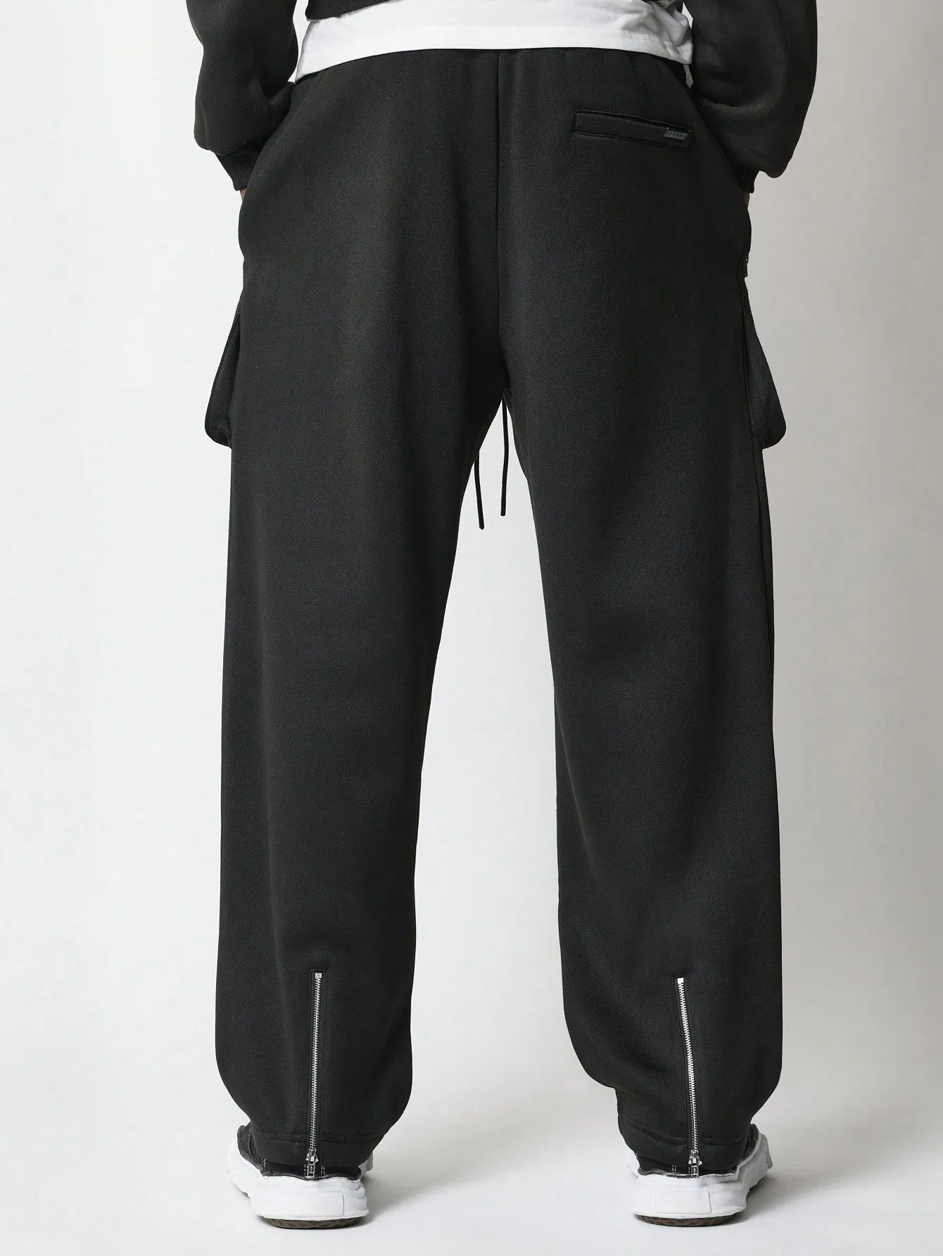 Regular Fit Sweatpants With Exposed Pockets