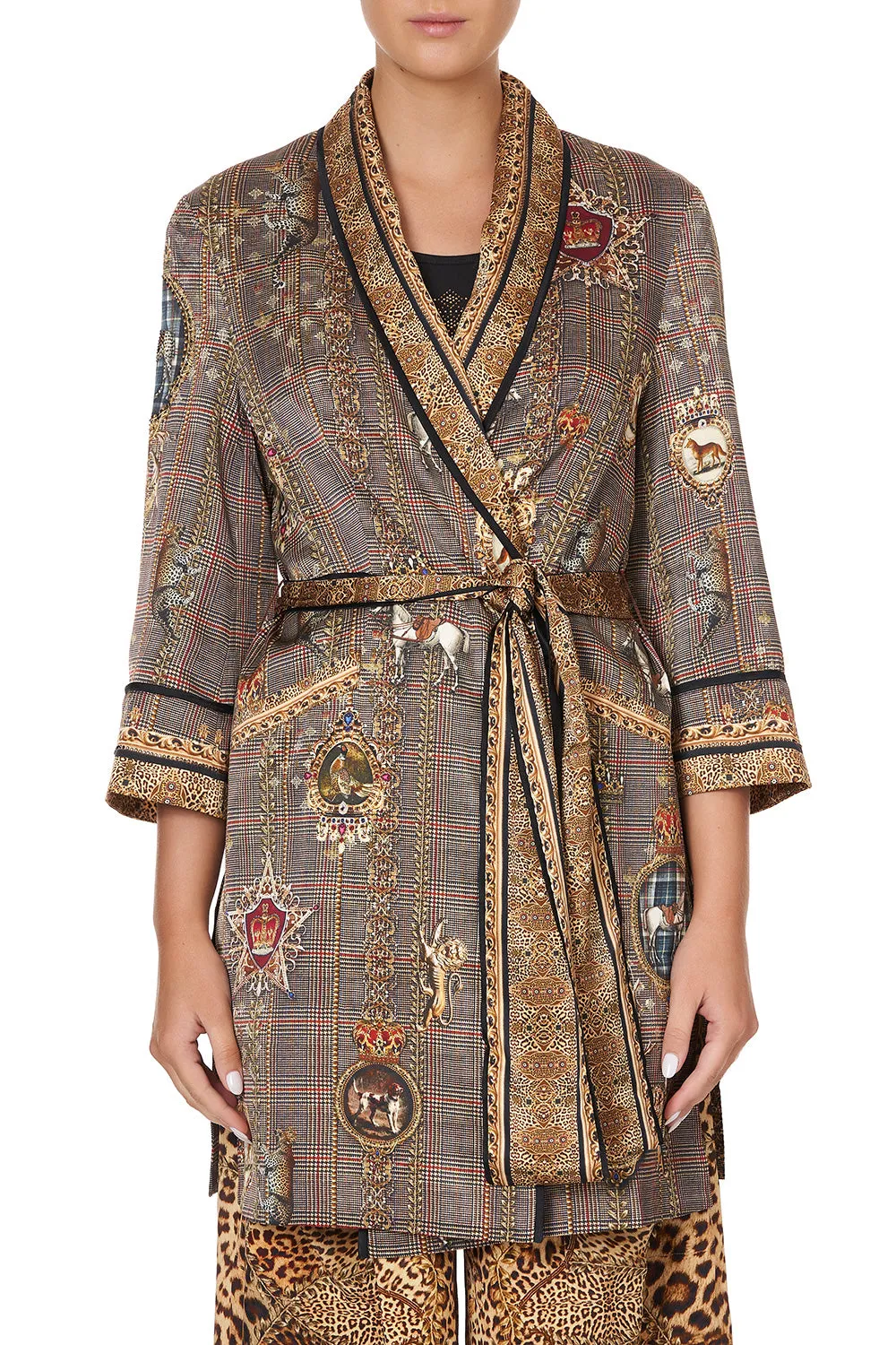 ROLL COLLAR PAJAMA JACKET LADY LODGE