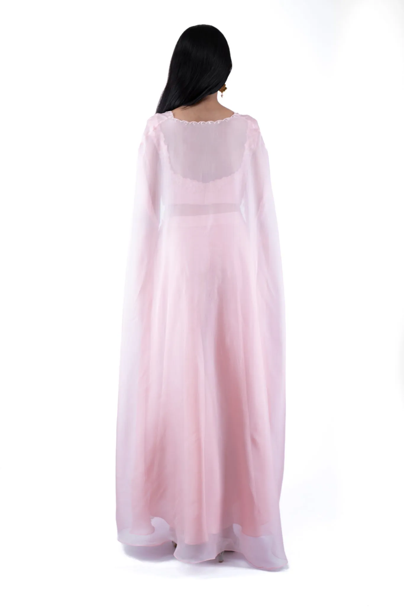 Rosebud Organza Cape