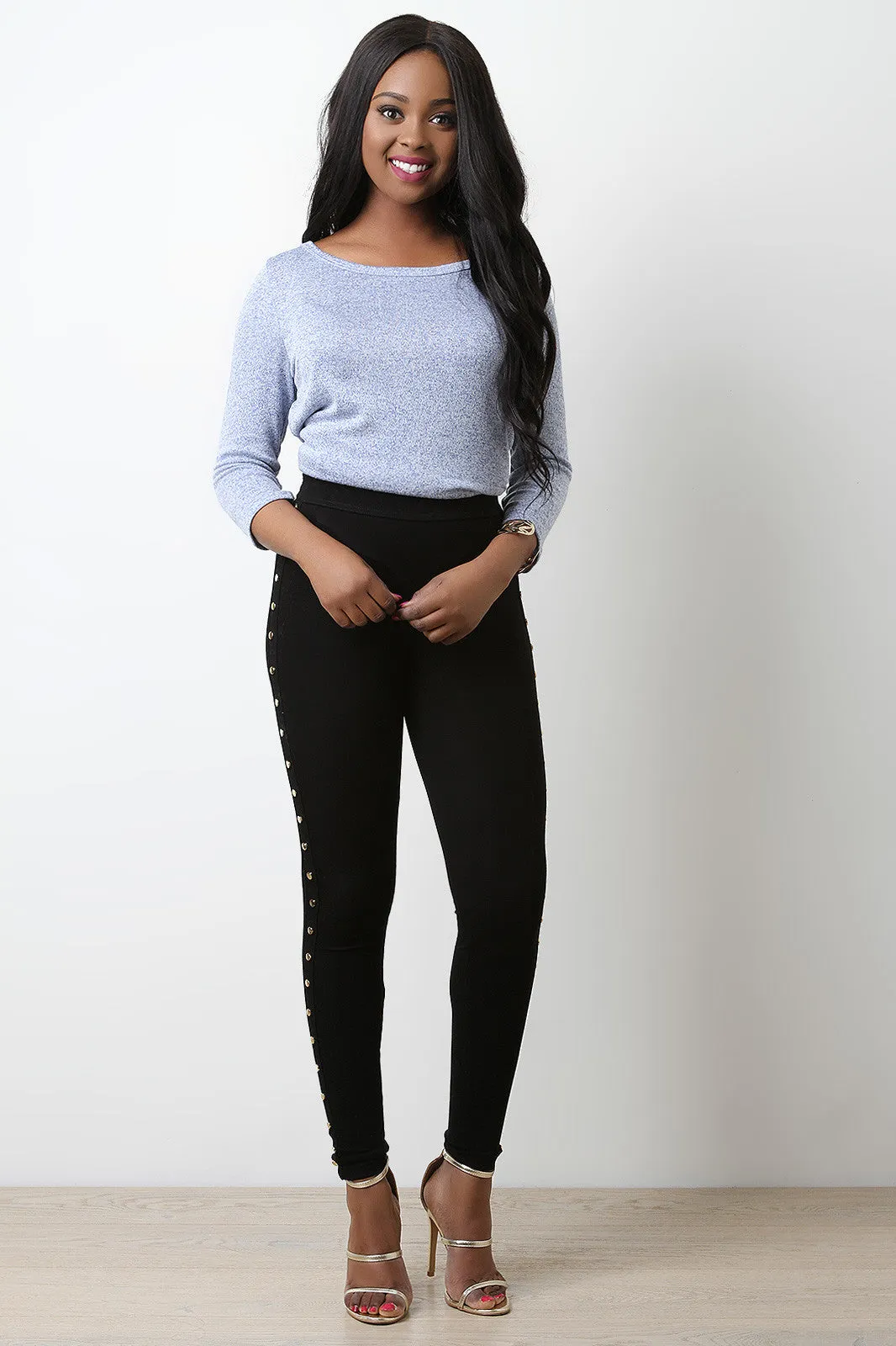 Side Studs High Rise Leggings