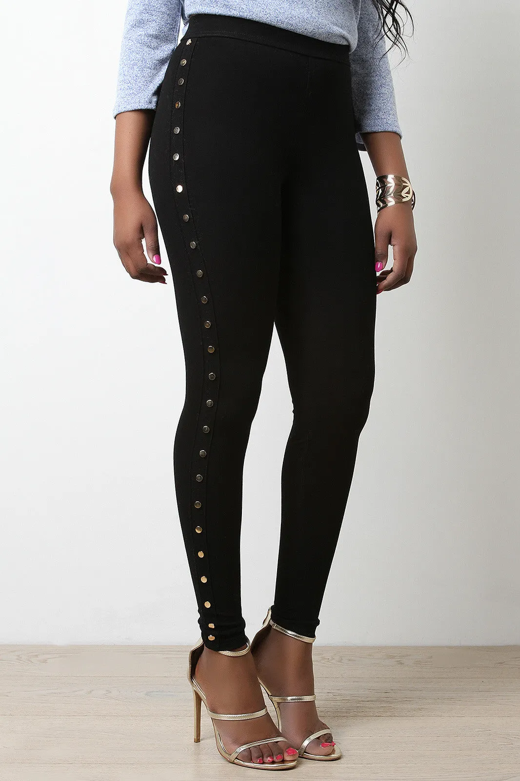 Side Studs High Rise Leggings