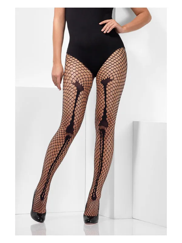 Skeleton Bone Net Tights