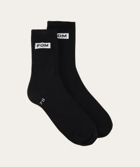 Socks FOM Crew - Black (Size 7-11)