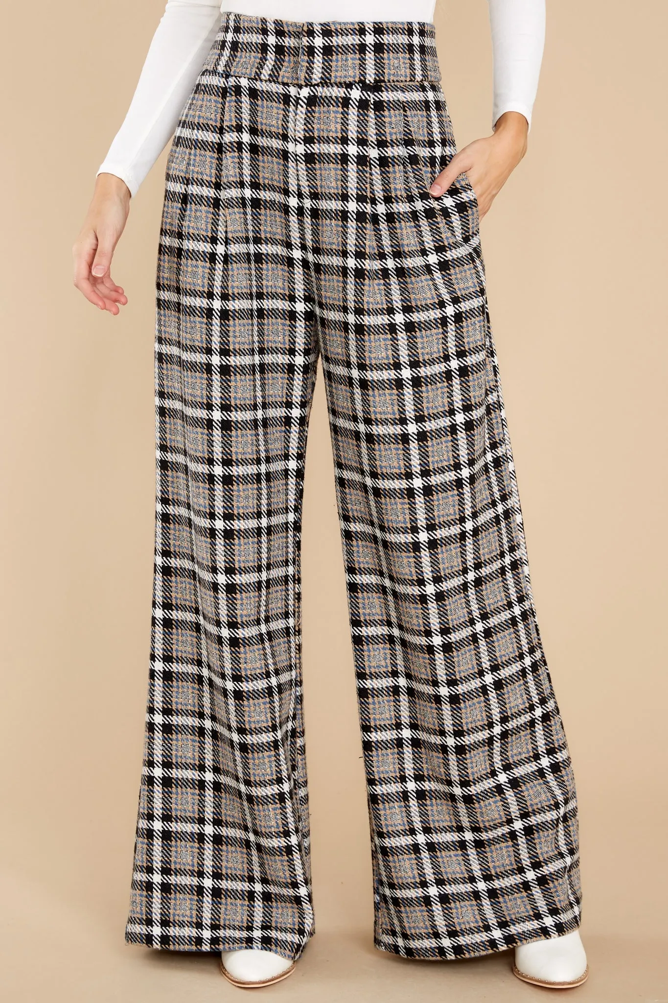 Stating The Obvious Black Plaid Pants