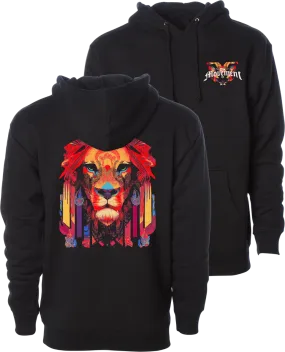 Technicolored Lion Pullover Hoodie (Black)