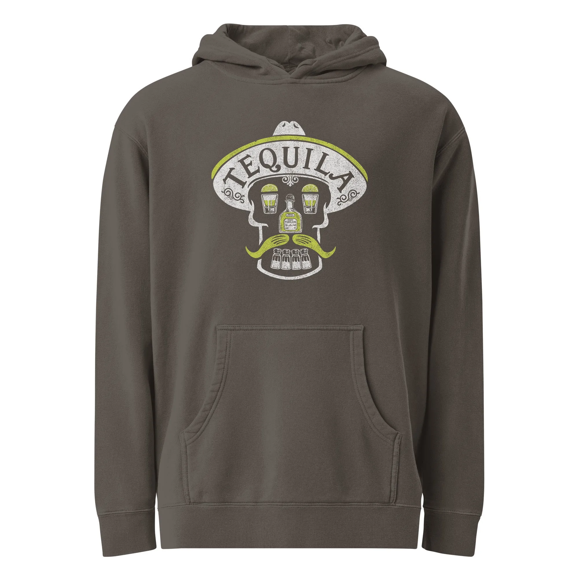 Tequila Skull Vintage Wash Pullover Hoodie