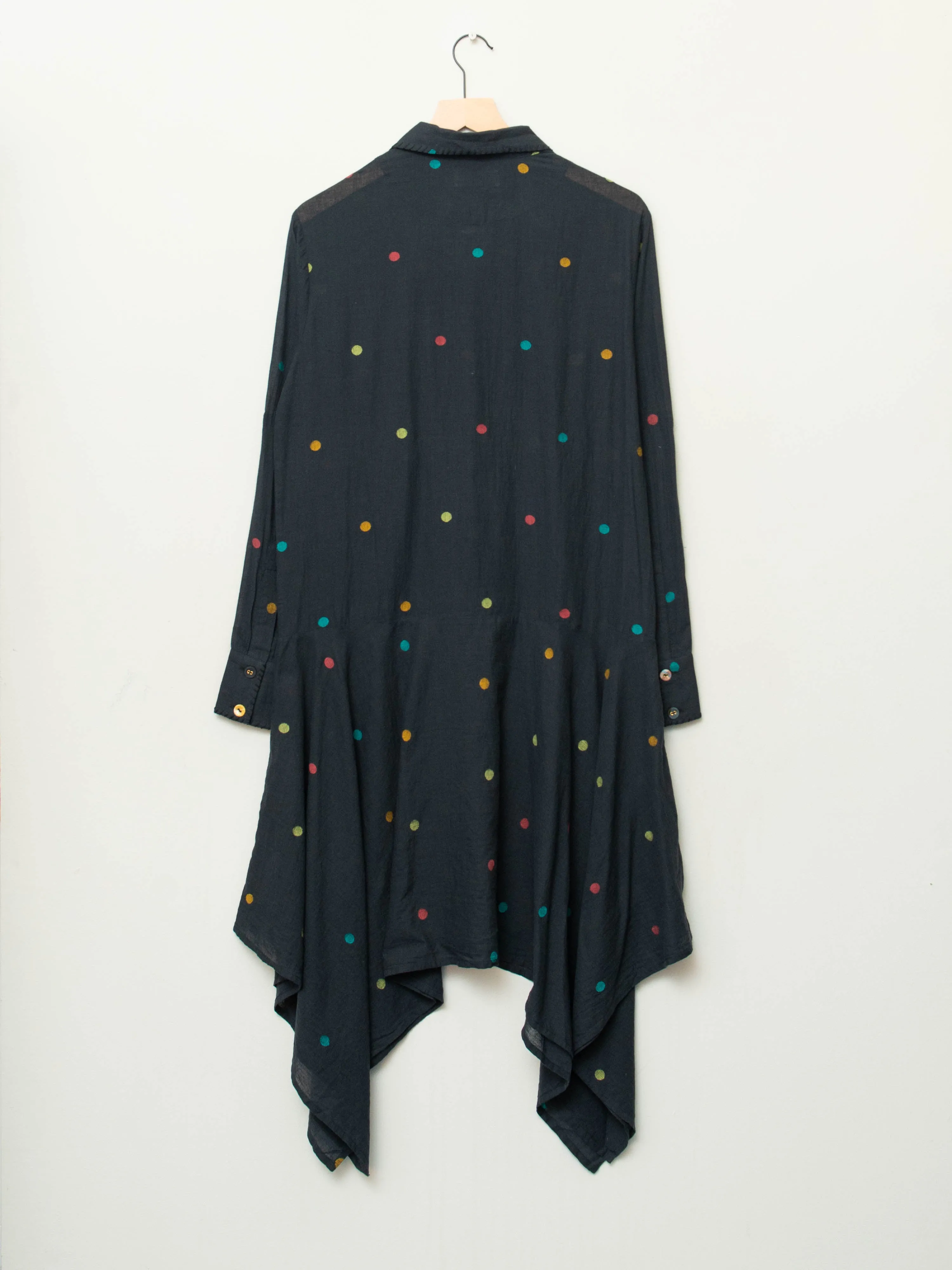 The Kabir Shirt Dress Wholesale ~ Black Jamdhani