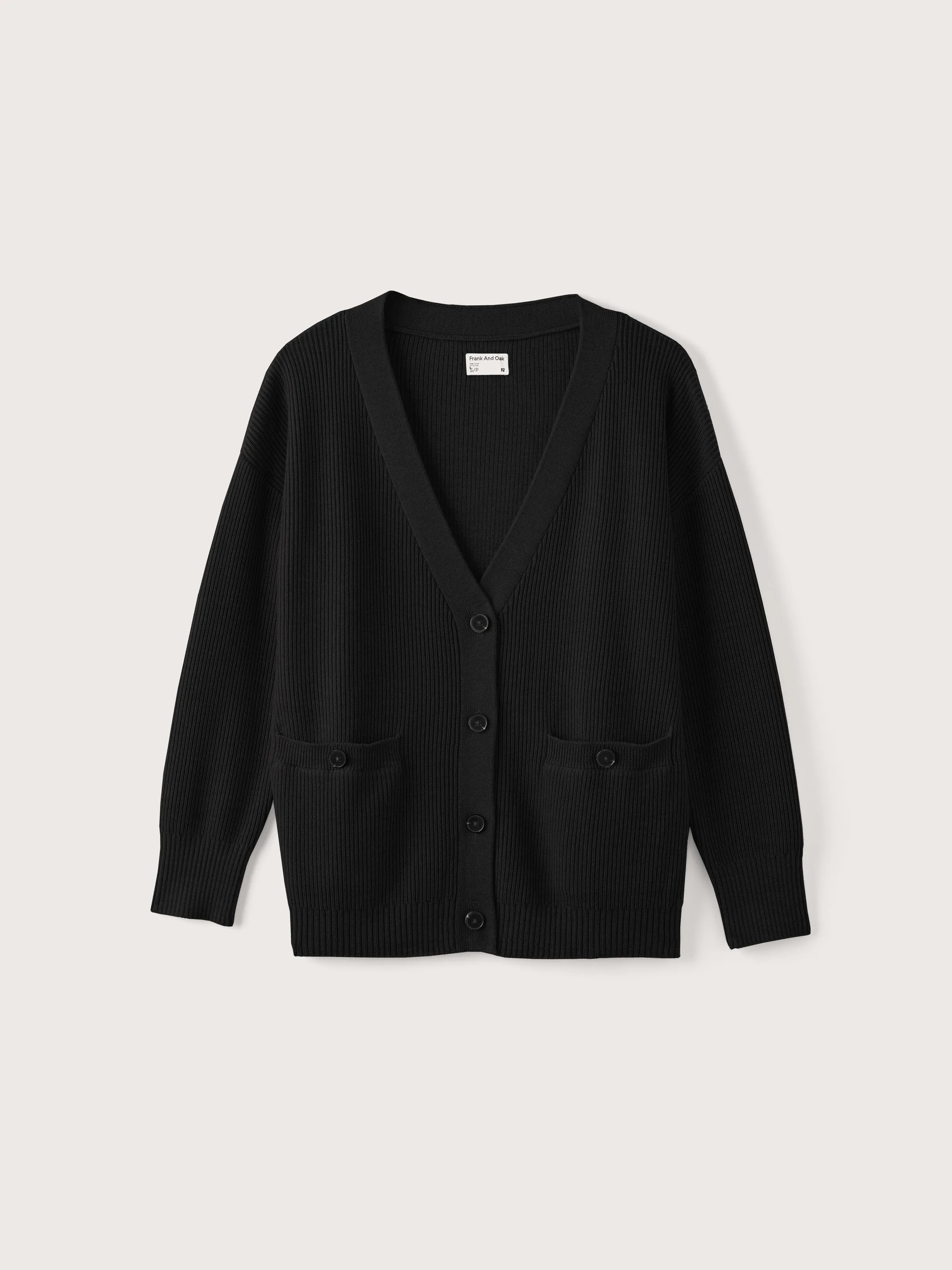 The Merino Wool Cardigan in Black