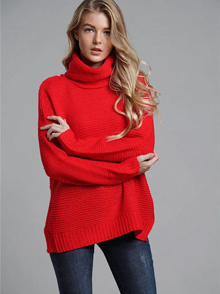 Trendy Knitted Turtleneck Sweater