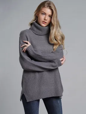 Trendy Knitted Turtleneck Sweater