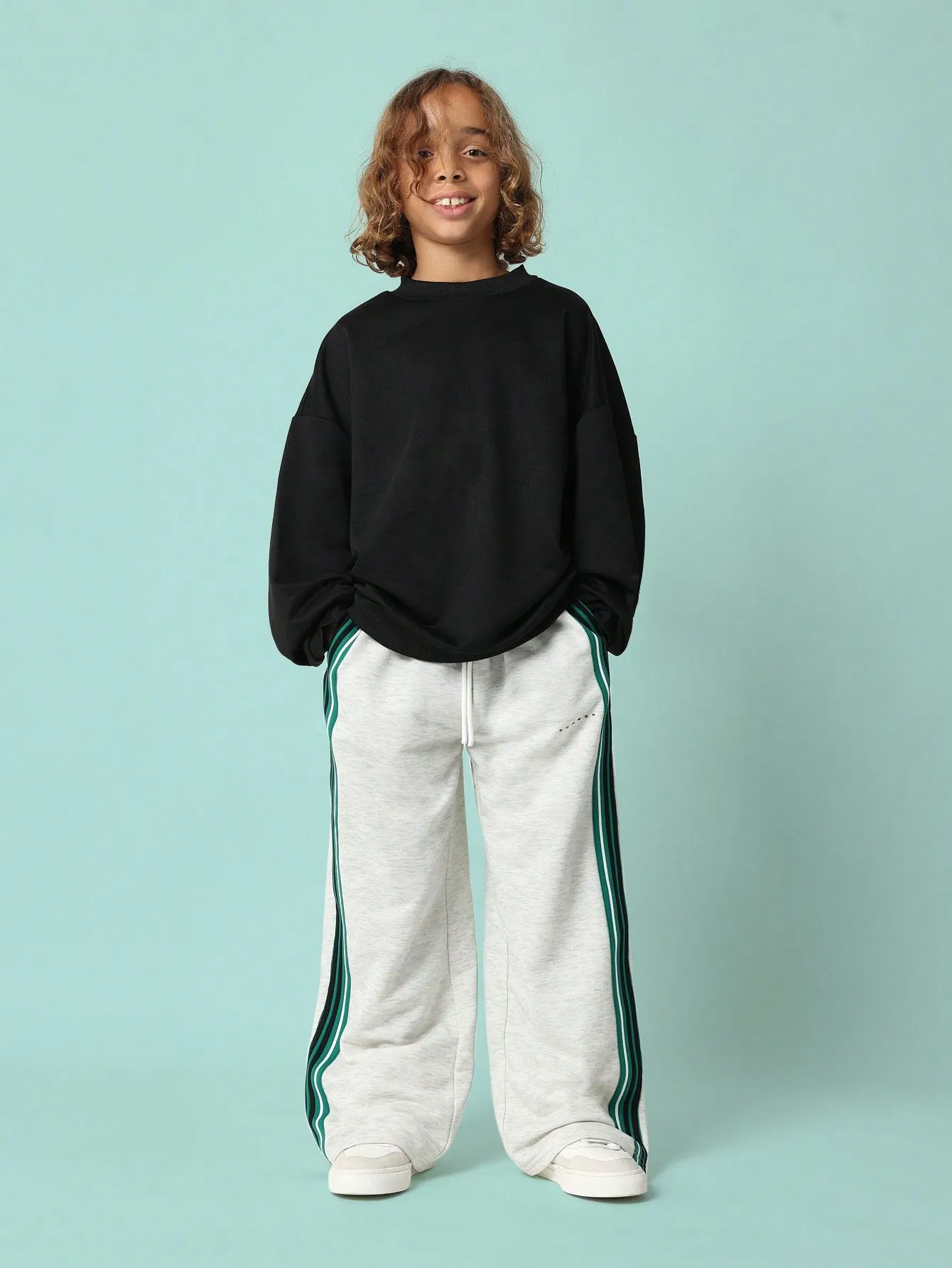 Tween Boys Comfy Straight Fit Side Stripe Sweatpants