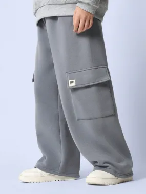 Tween Boys Drop Crotch Cargo Sweatpants