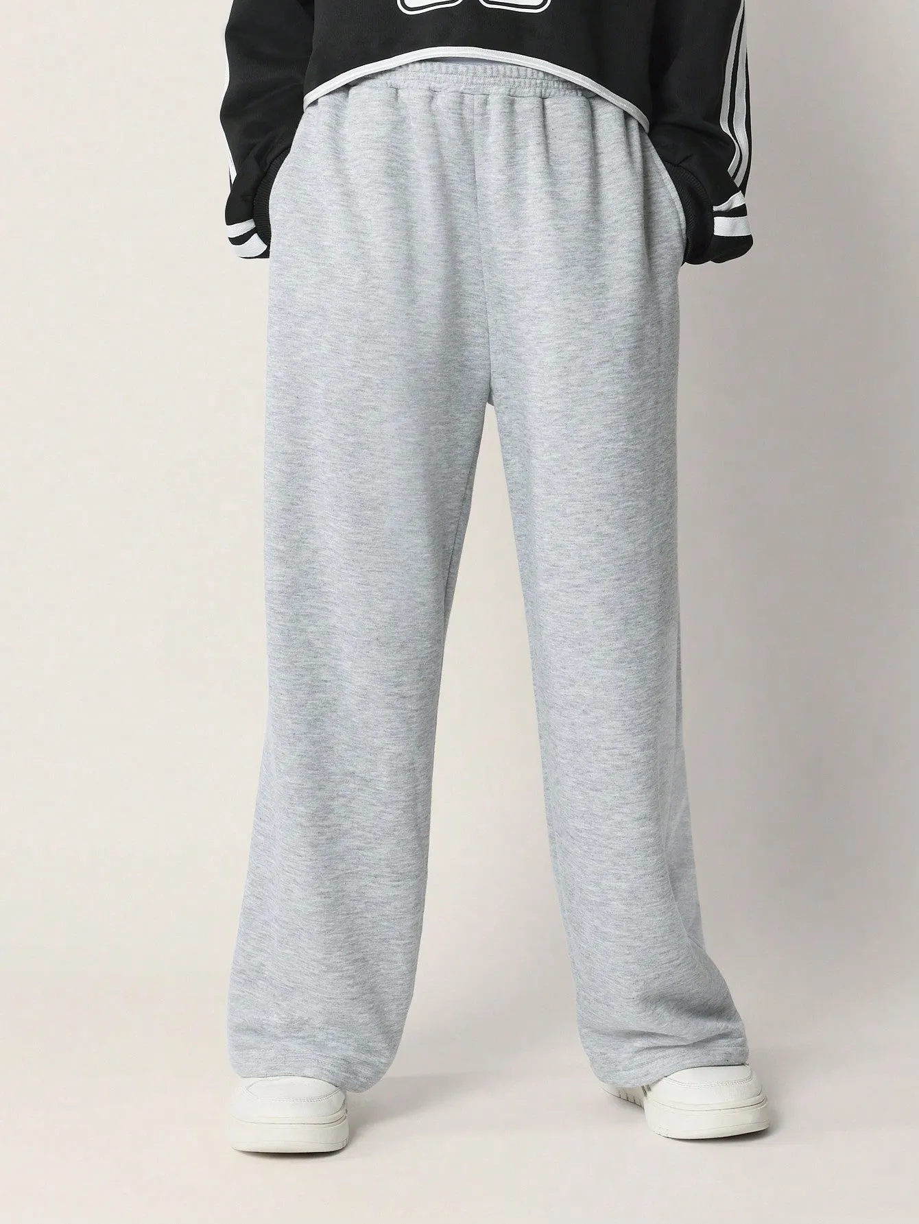 Tween Girls Comfy Wide Leg Elastic Waistband Essential Sweatpants