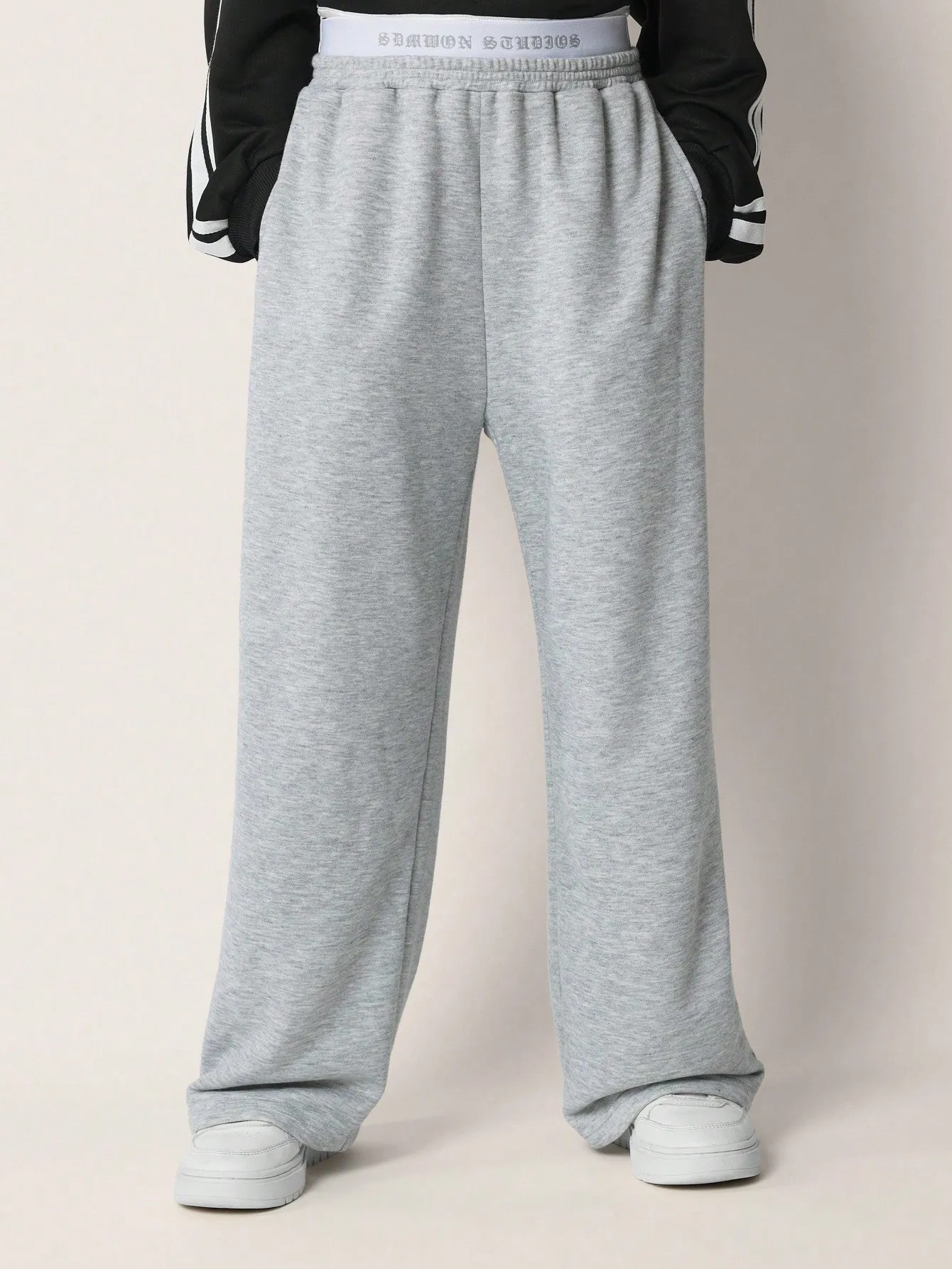 Tween Girls Comfy Wide Leg Elastic Waistband Essential Sweatpants