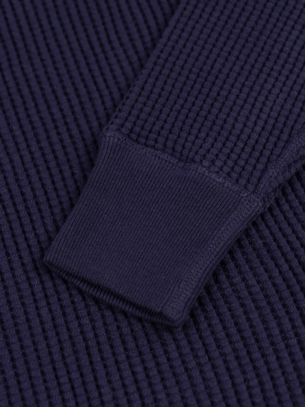 UES Thermal Big Waffle Henley T-Shirt Navy