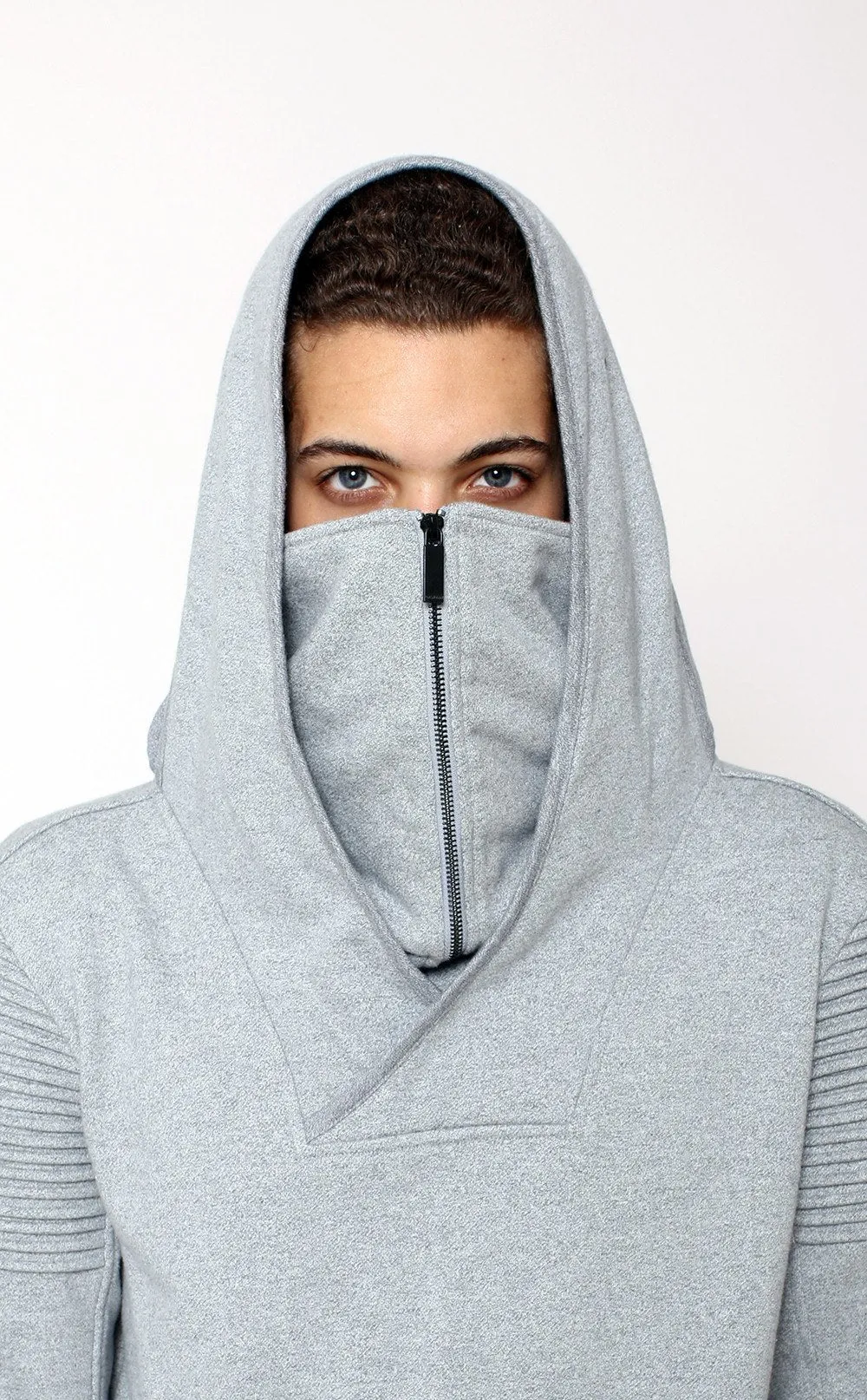 Unknown Vengeance Ninja Mask Hoodie In Gray - Last One