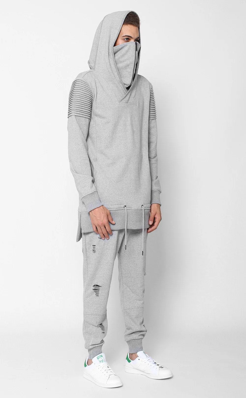 Unknown Vengeance Ninja Mask Hoodie In Gray - Last One