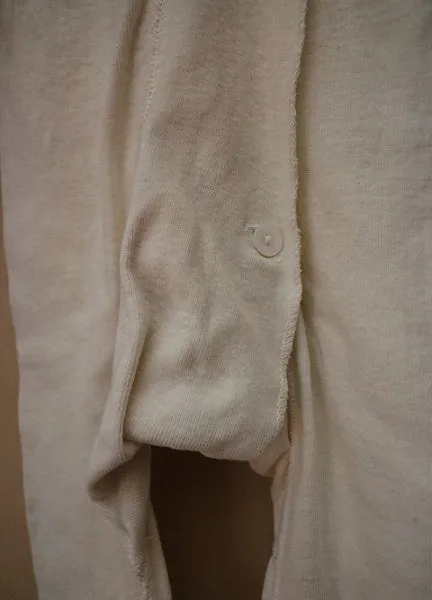 Vintage Child's Long Johns Union Suit Creamy Beige Neat