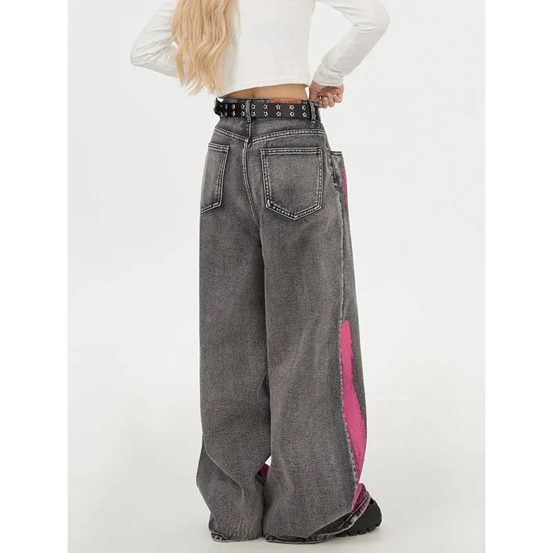 Vintage High Waist Wide Leg Jeans Pants