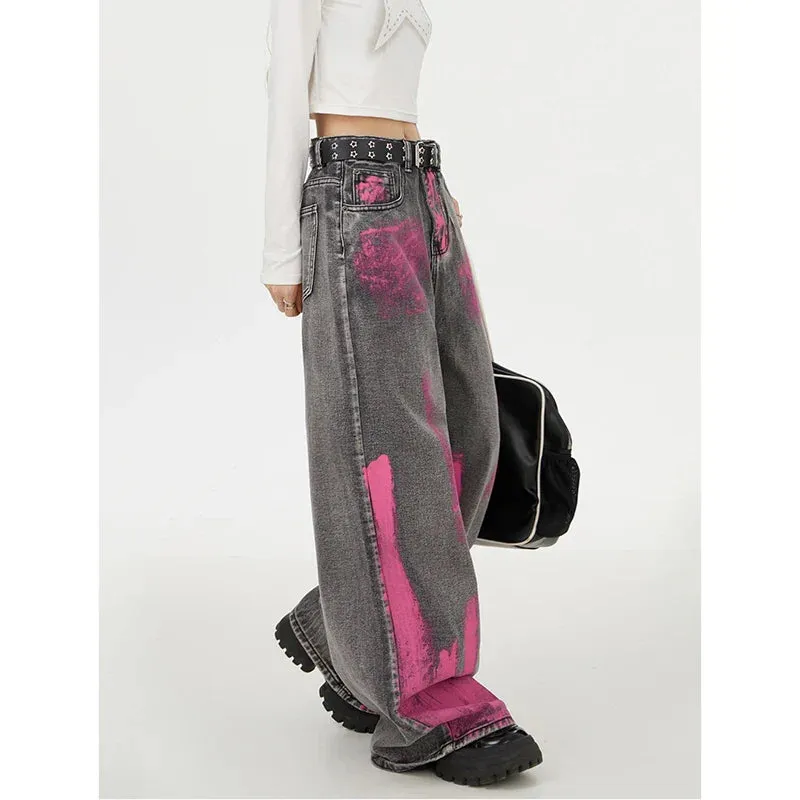 Vintage High Waist Wide Leg Jeans Pants